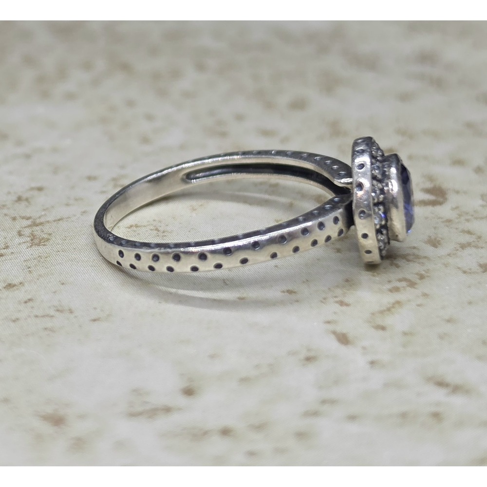 9.25 Sterling Silver Silpada Azure Allure Blue Purple CZ Ring Size 8 Thai - Picture 4 of 9